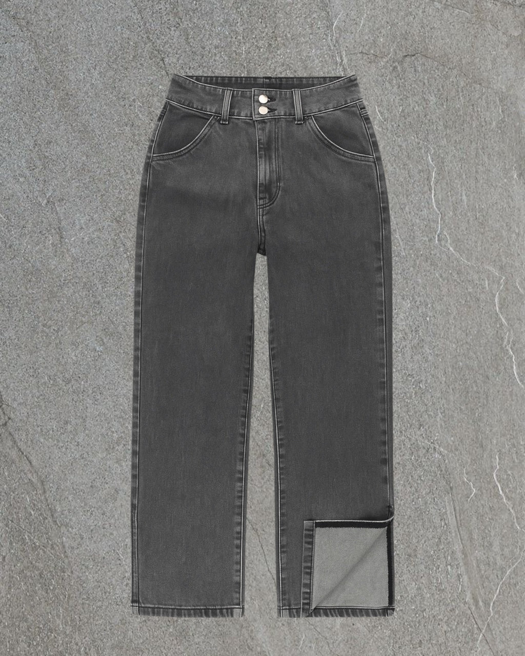 SHEIN SIDE SLIT STRAIGHT LEG JEANS - UK 8
