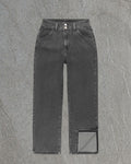 SHEIN SIDE SLIT STRAIGHT LEG JEANS - UK 8