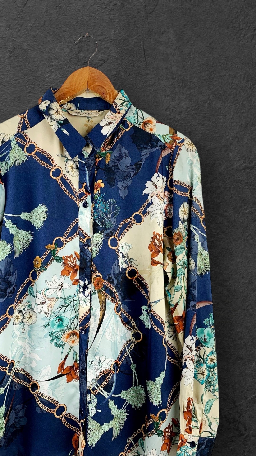SUMMUM WOMAN BUTTON UP VINTAGE SHIRT - UK 10