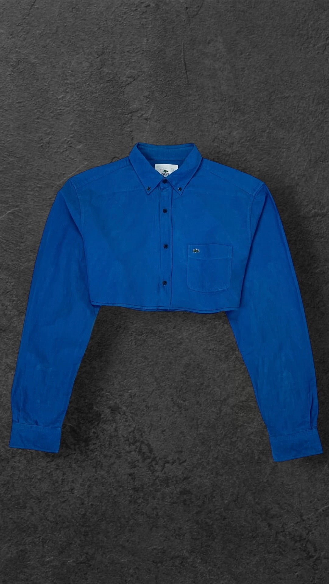 LACOSTE CROPPED BAGGY LONG SLEEVED SHIRT