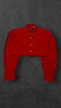 RALPH LAUREN BAGGY CROPPED LONG SLEEVED SHIRT