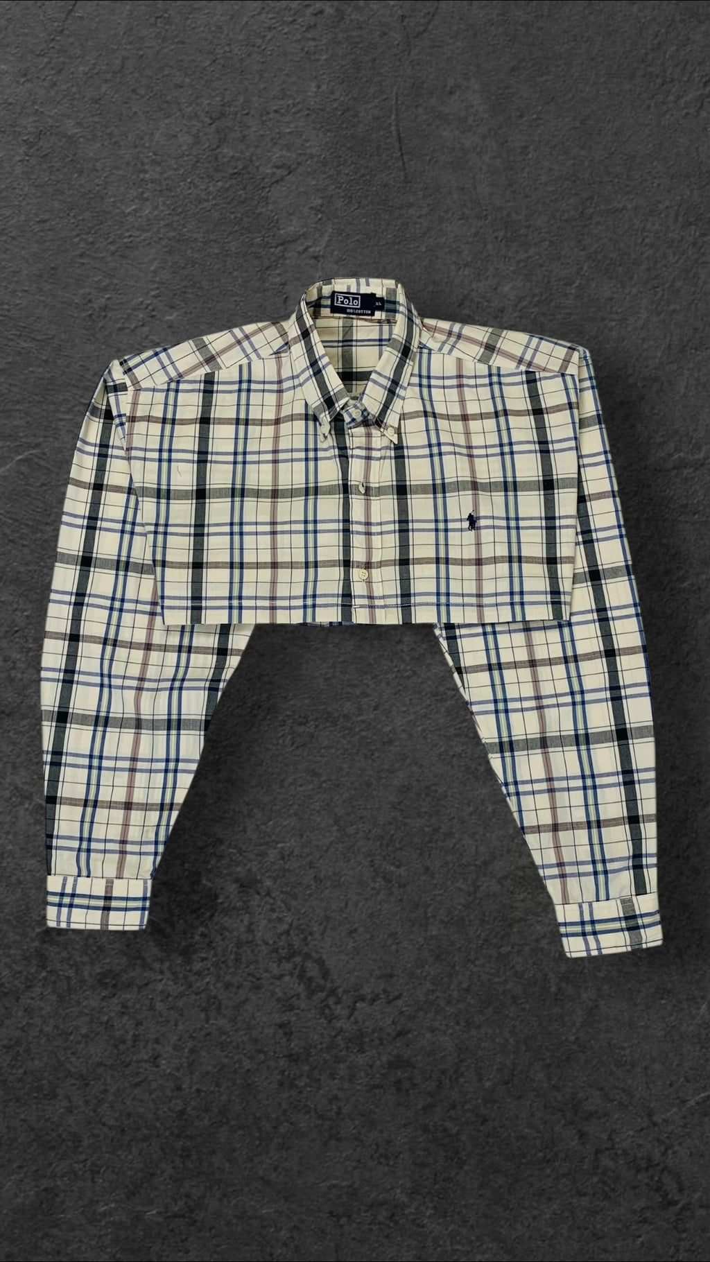 RALPH LAUREN CROPPED BAGGY LONG SLEEVED SHIRT
