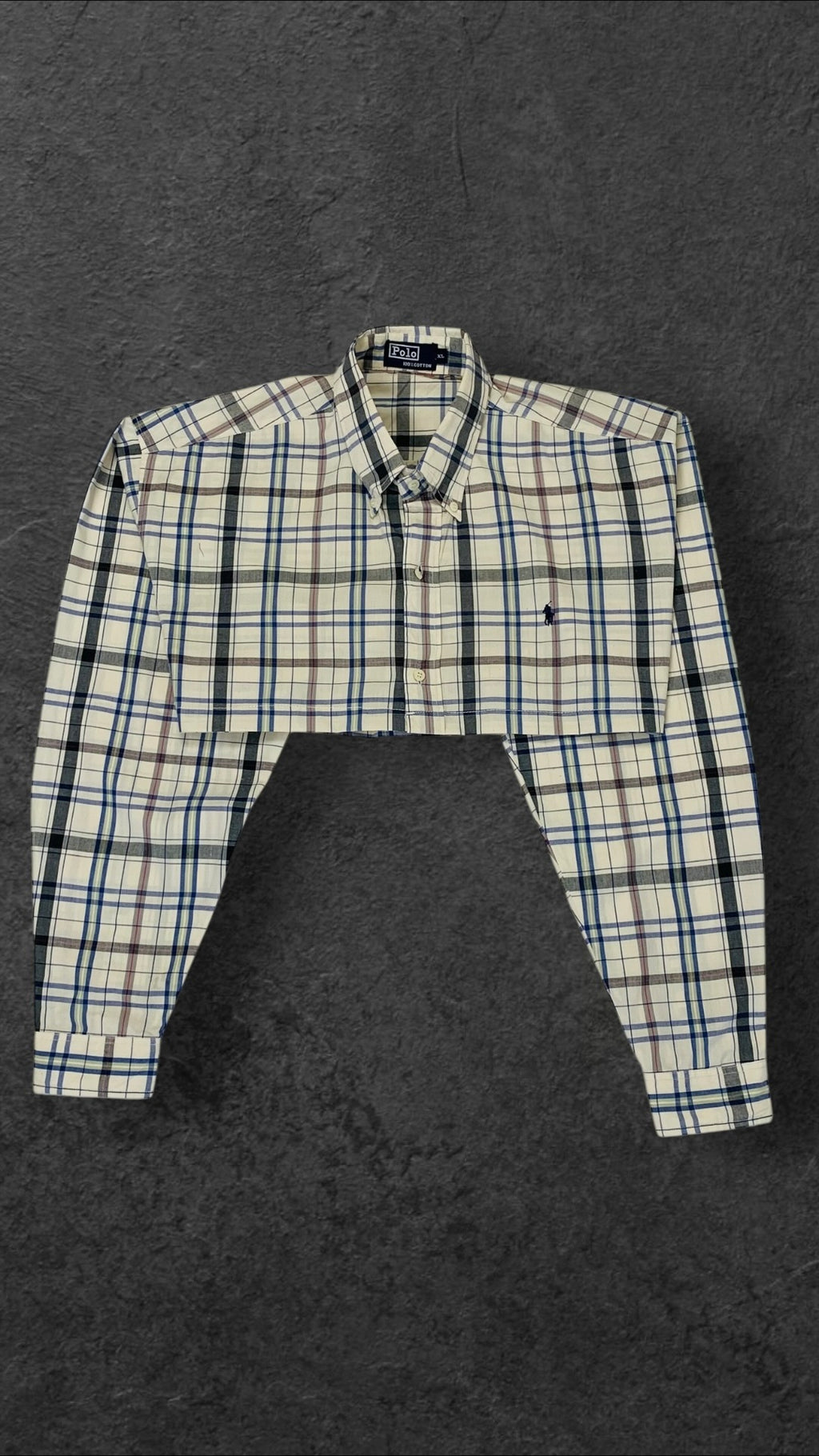 RALPH LAUREN CROPPED BAGGY LONG SLEEVED SHIRT