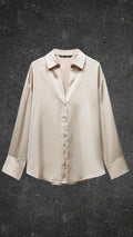 MARKS & SPENCER BUTTON UP SILK SHIRT - UK 16
