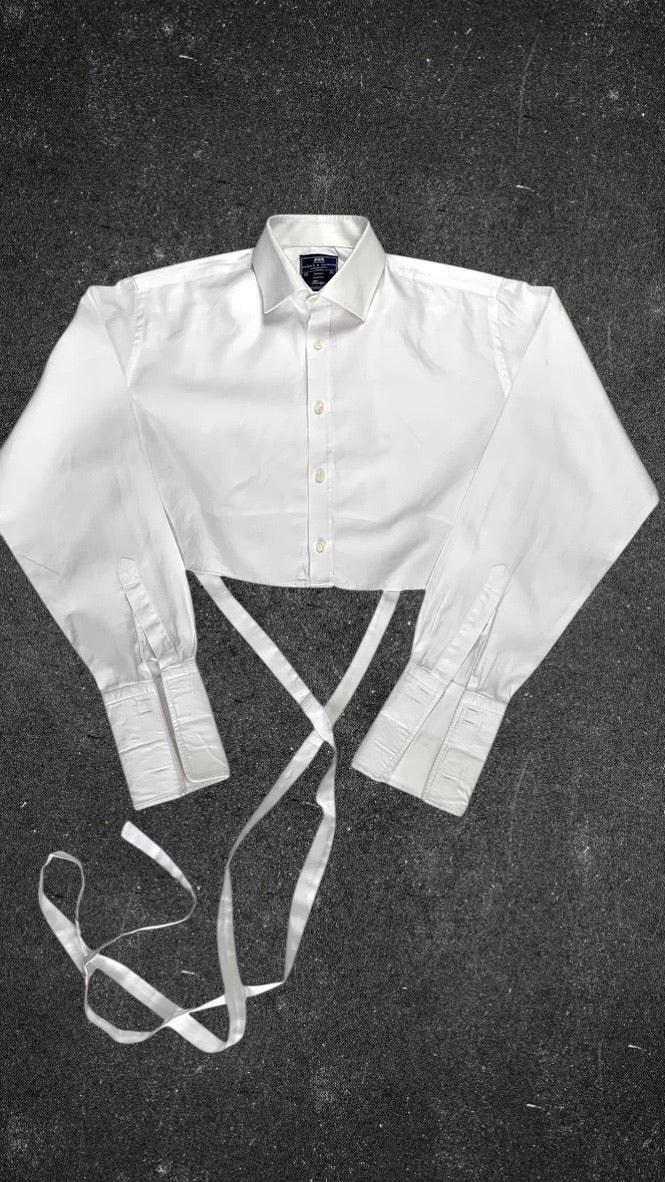 HAWES & CURTIS REWORK BAGGY CROPPED SHIRT - UK 12