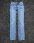 LUCKY BRAND DUNGAREES BY CENE MONTESANO MID WAIST STRAIGHT LEG JEANS - UK 10