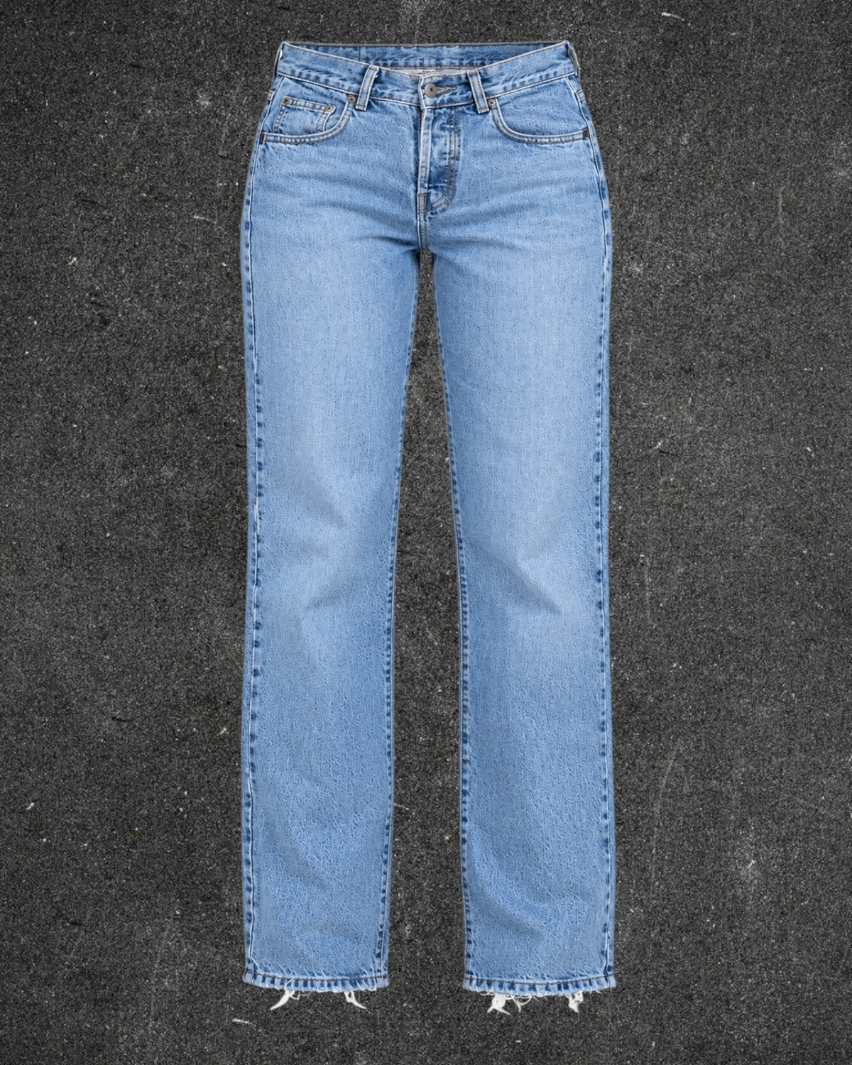 LUCKY BRAND DUNGAREES BY CENE MONTESANO MID WAIST STRAIGHT LEG JEANS - UK 10