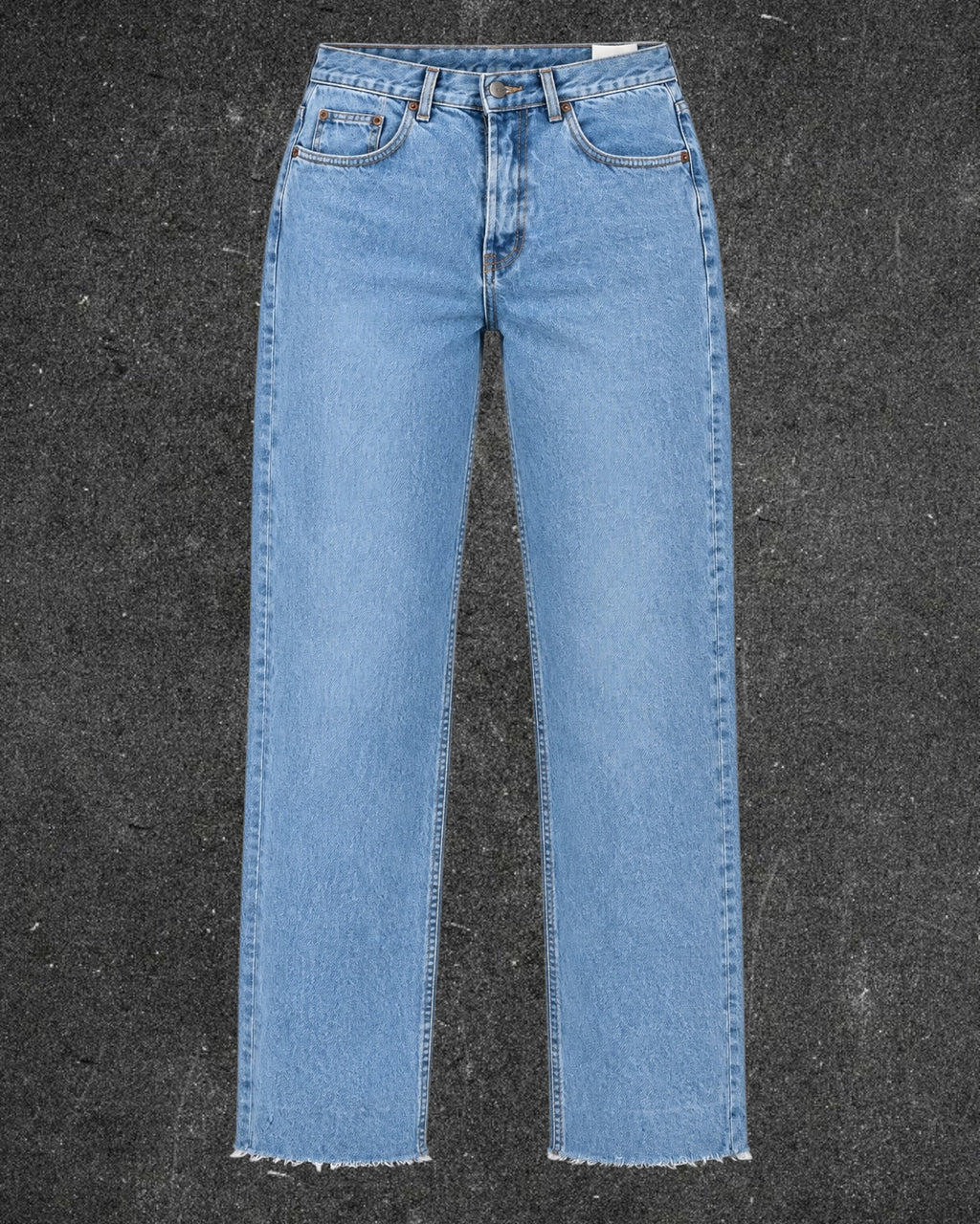 COMMENDED MASH LOW WAIST STRAIGHT LEG JEANS - UK 14