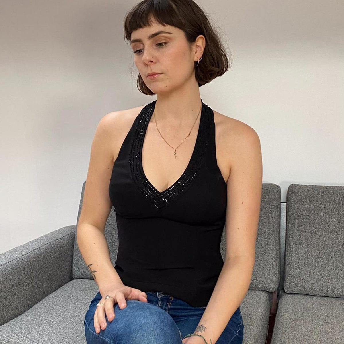 NEXT VINTAGE CORSET TOP - UK 14