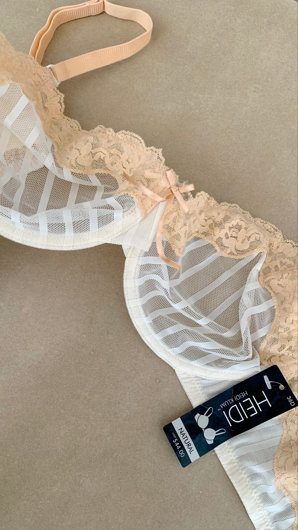 HEIDI KLUM UNDERWIRE SHEER BRA